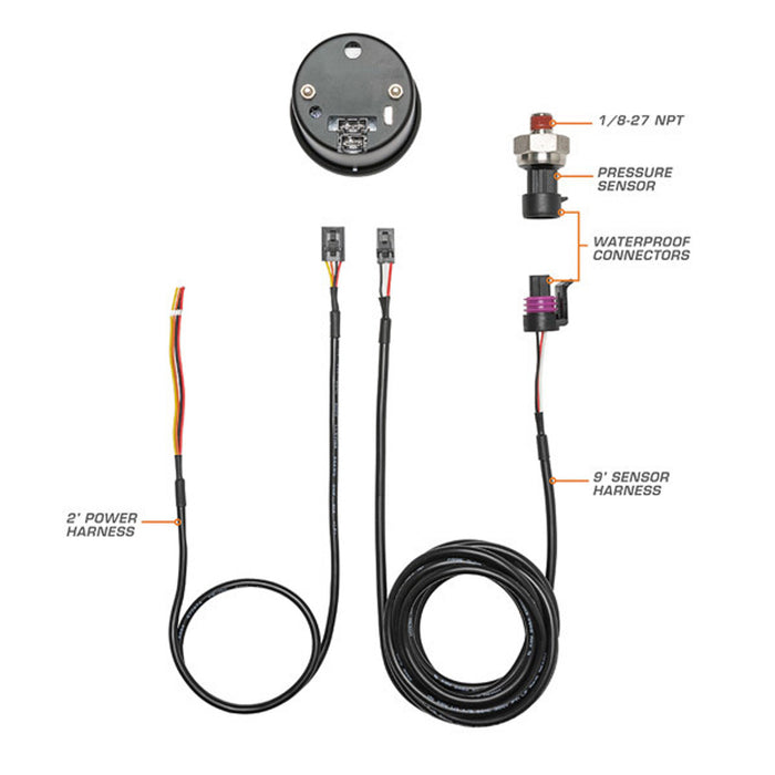 10 Color Digital Oil Pressure Gauge | GlowShift