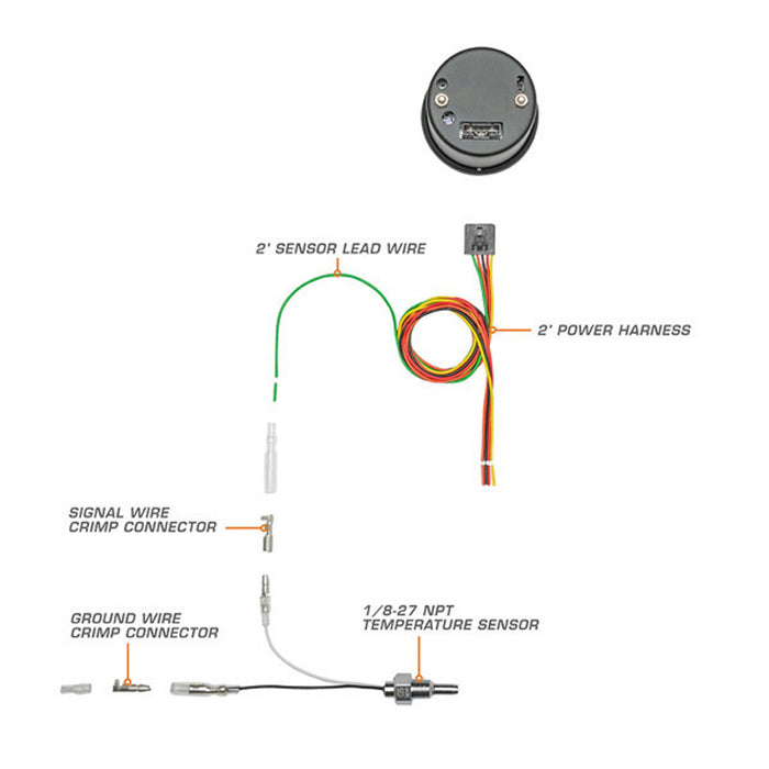 10 Color Digital Oil Temperature Gauge | GlowShift
