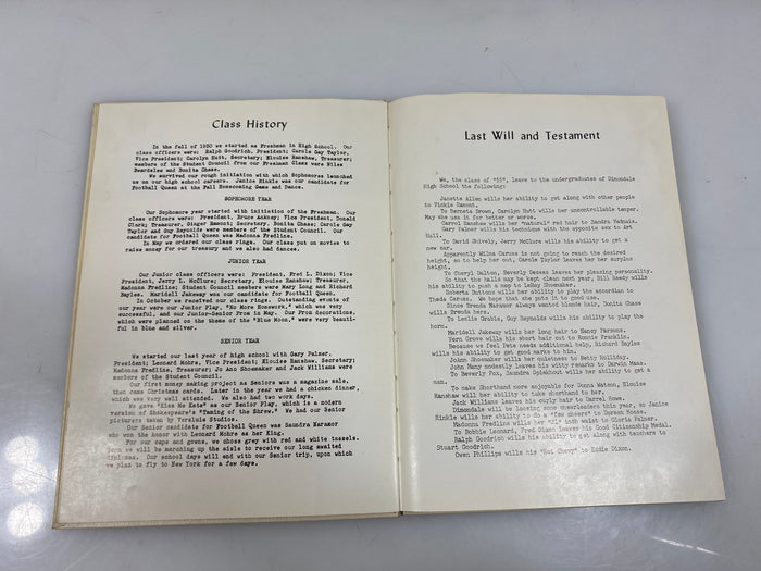 1955 "The Gem" Dimondale Schools Yearbook Dimondale, MI HC