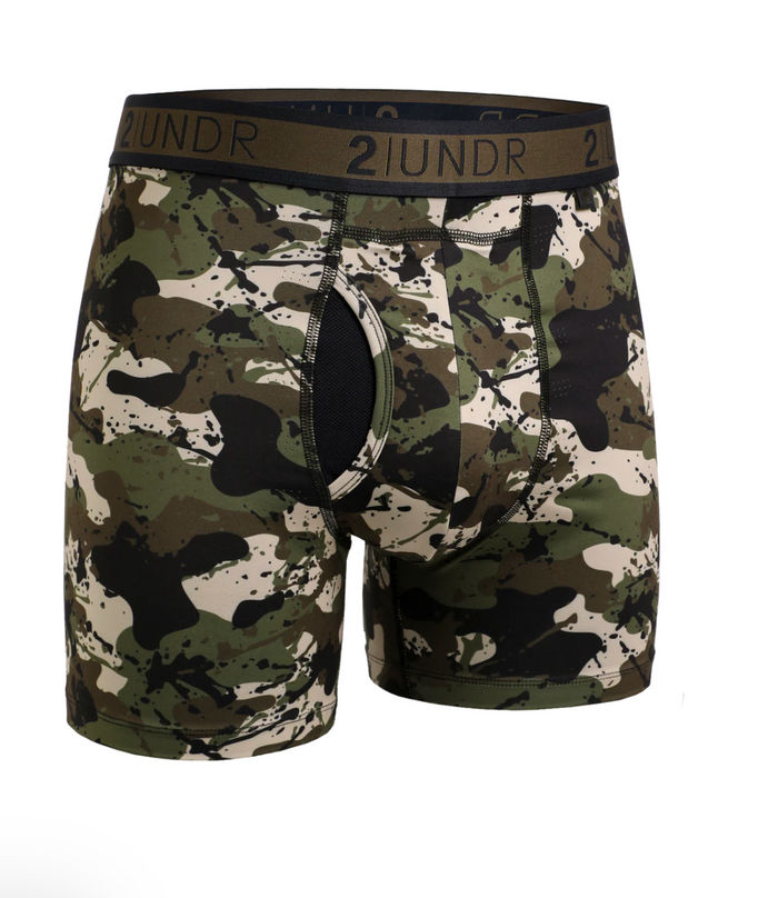 a pair of camo underwear on a white background