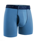 pair of blue underwear on a white background