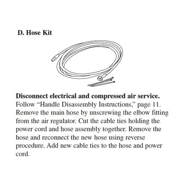 3M 9220 PG II air hose replacement repair kit