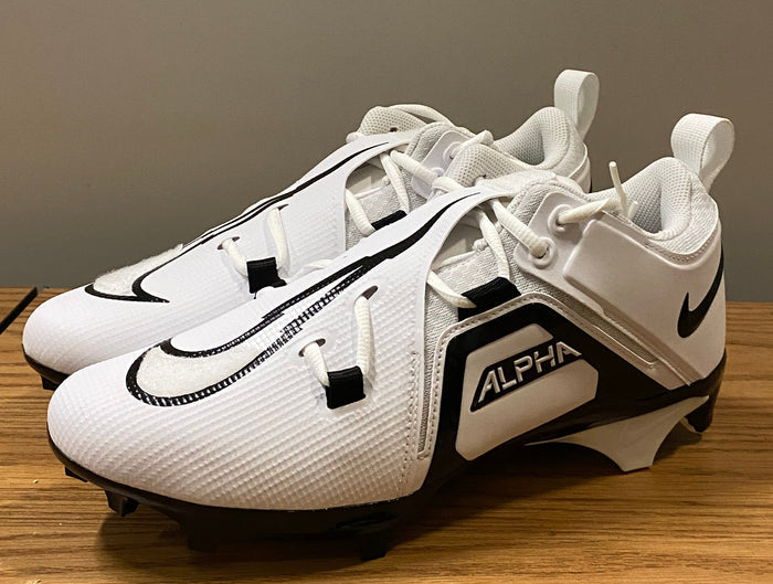 Alpha Menace Pro 3 Low P Football Cleats Size 12.5 (White)