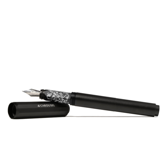 Aluminum Carousel Fountain Pen - Bearrington Black - Ferris Wheel Press