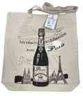 Avery Lane Gifts French Paris Celebration Champagne Tote Bag