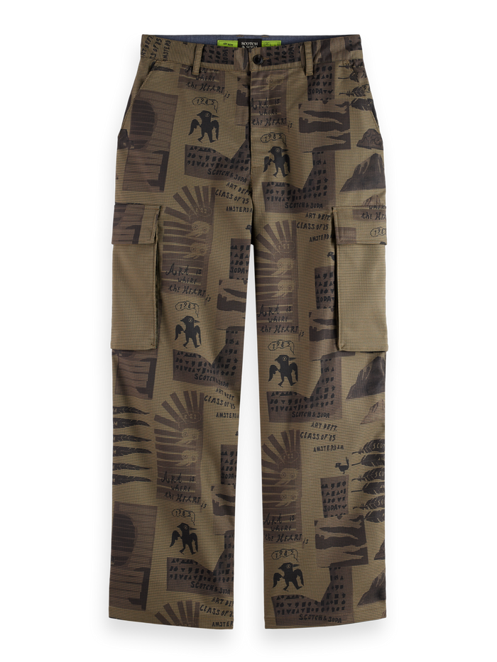 Baggy Fit All-Over Printed Cargo Pants