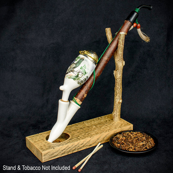 Bavarian Pipe Churchwarden Porcelain Bowl - Grouse Scene