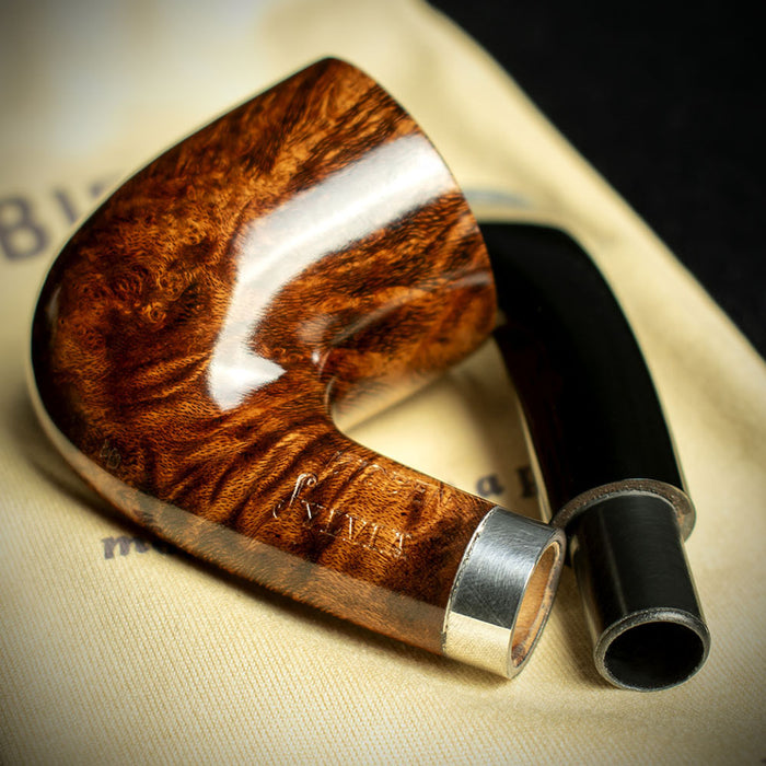 Big Ben Sylvia Tan Polish Briar Smoking Pipe -  Shape 855