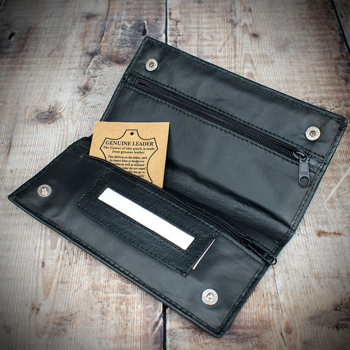 Black Leather Handroller's Wallet