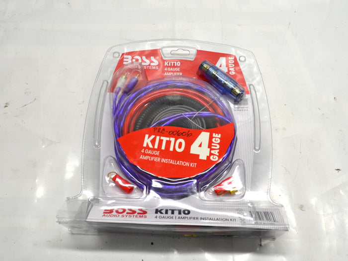 BOSS Audio Systems KIT10 4-Gauge Amp Wiring Kit – Complete Amplifier Installation Wiring Kit- IN PACKAGING