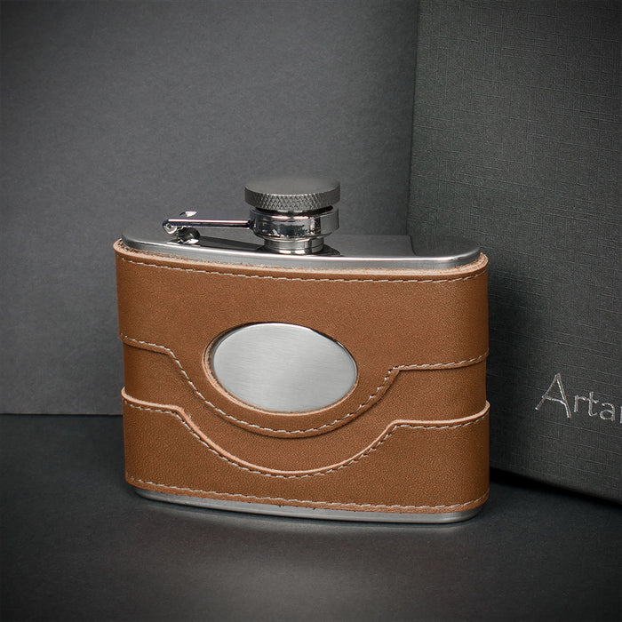 4oz Leather Hip Flask - FL29S