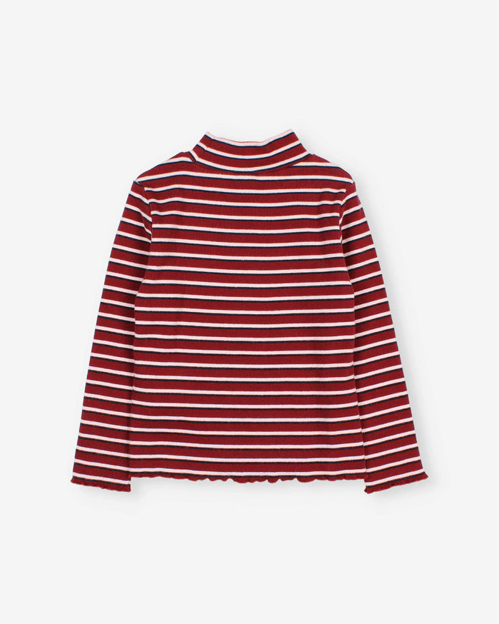 Buho | Fancy stripes T-shirt | Pomegranate