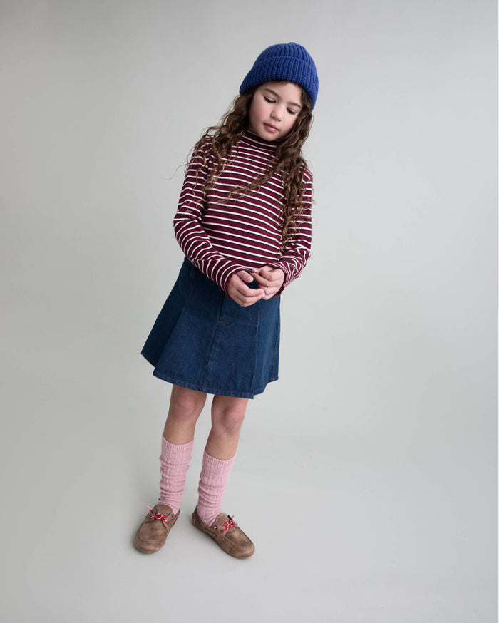 Buho | Fancy stripes T-shirt | Pomegranate