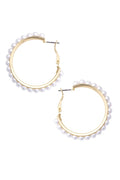 Canvas Lacey Pearl Hoop Earring