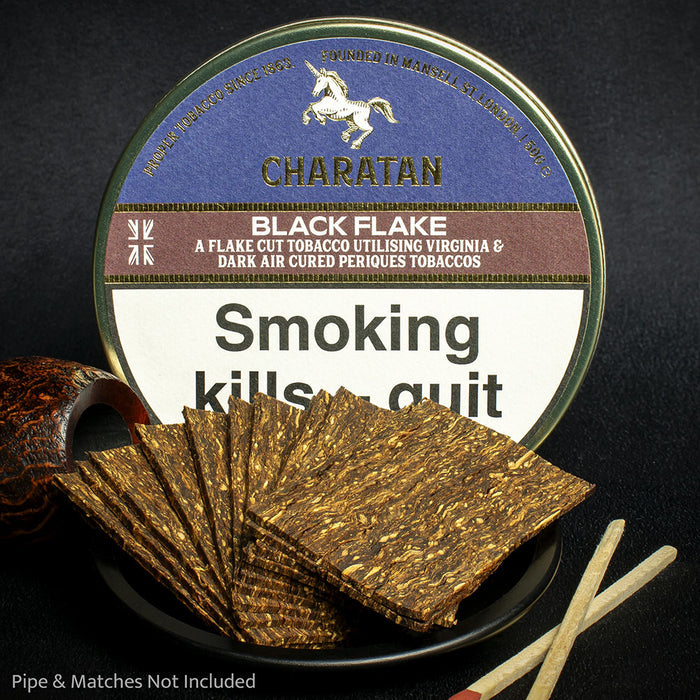 Charatan Black Flake Pipe Tobacco - 50g Tin