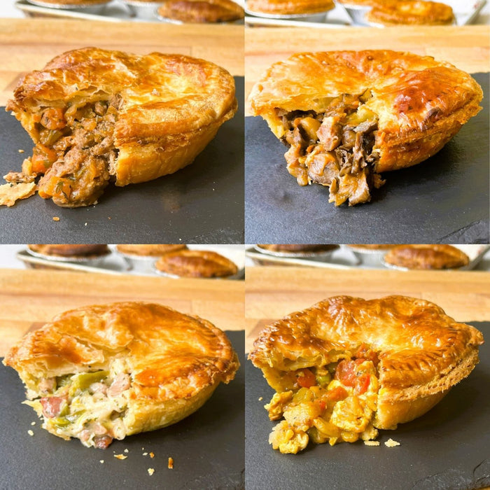 Classic British Meat Pies: 4 Pack Bundle