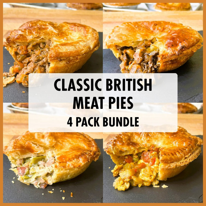 Classic British Meat Pies: 4 Pack Bundle