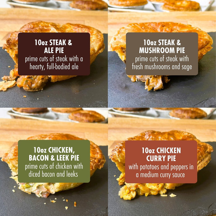 Classic British Meat Pies: 4 Pack Bundle