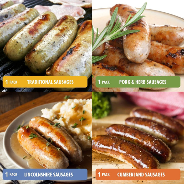 Classic British Sausages: 4 Pack Bundle