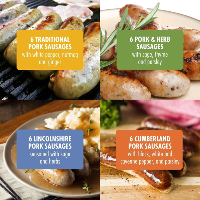 Classic British Sausages: 4 Pack Bundle