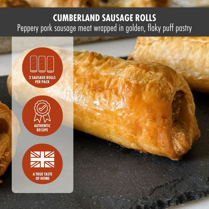 Cumberland Sausage Rolls: 3 per Pack