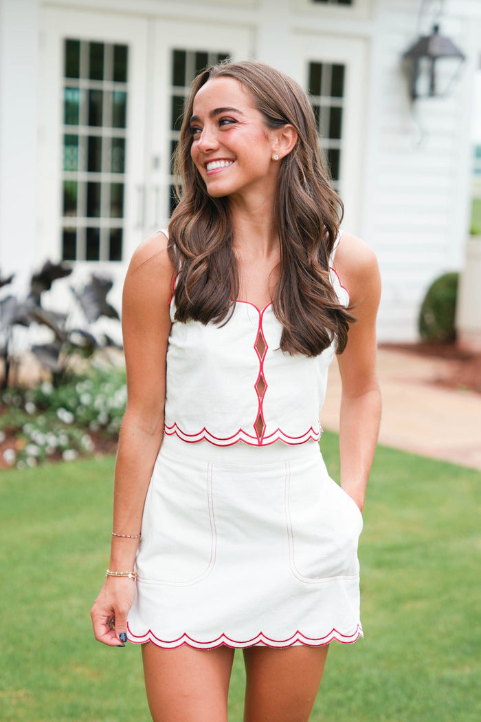 White/Red / Large