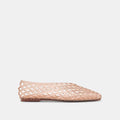 Woven flat sandal on a white background