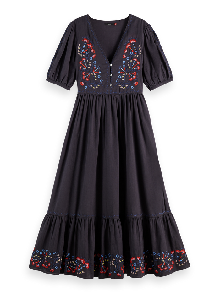 Embroidered Maxi Dress