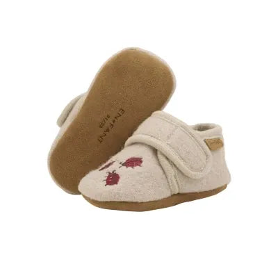 En Fant| Baby wool slippers w/ embroidery| Moonlight