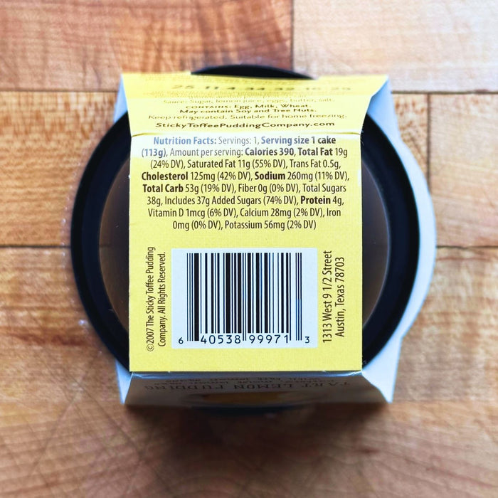 English Lemon Pudding: Individual - 4oz
