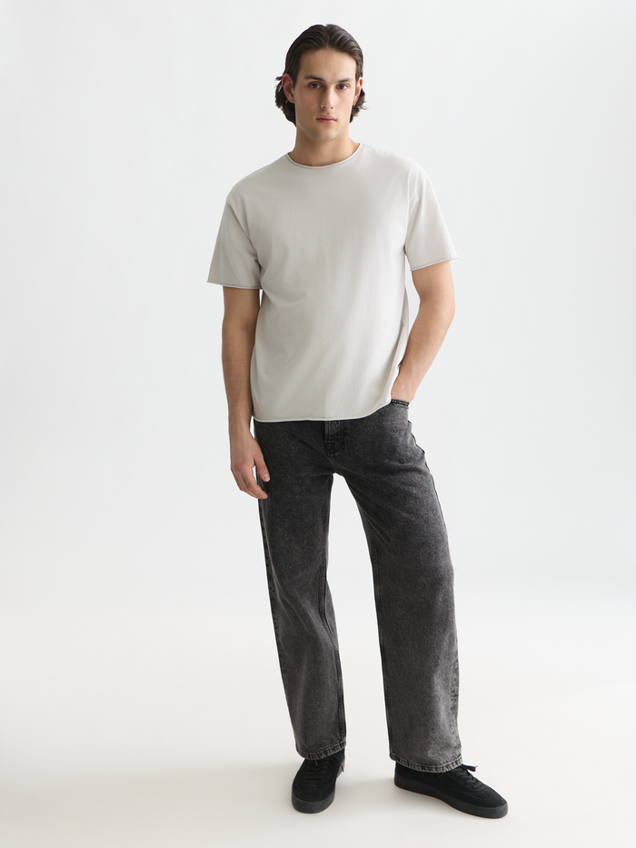 Essentials Raw-Edged Garment-Dyed Relaxed-Fit T-Shirt