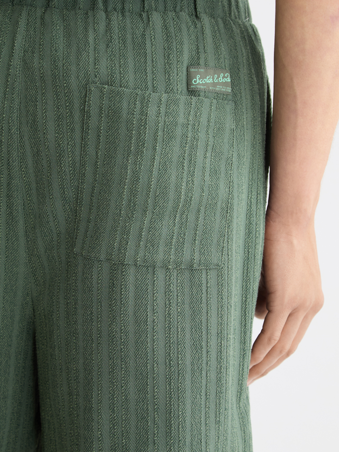 Fave - Tonal Striped  Regular Fit Bermuda Shorts