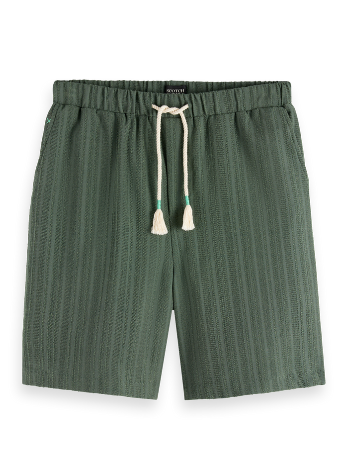 Fave - Tonal Striped  Regular Fit Bermuda Shorts