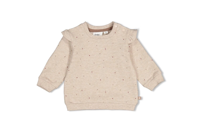 Feetje | Sweater AOP relaxed fit | Taupe melange