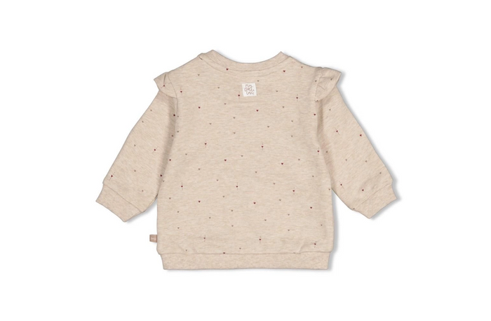 Feetje | Sweater AOP relaxed fit | Taupe melange