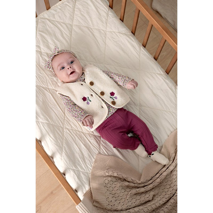 Feetje | Teddy gilet met borduursels | Creme