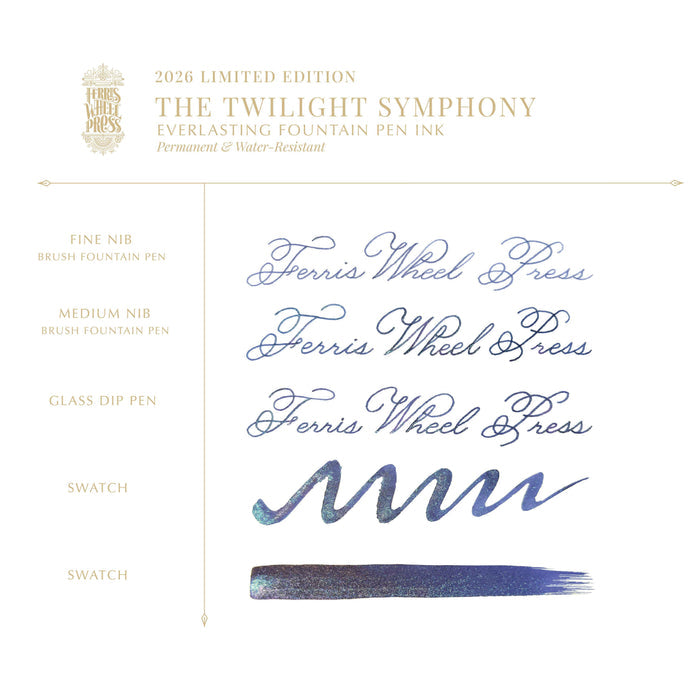 FerriTales | 2026 Limited Edition - Everlasting Fountain Pen Ink | Twilight Symphony 85ml Ink