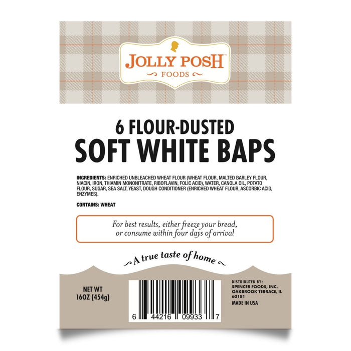 Flour-Dusted Soft White Baps
