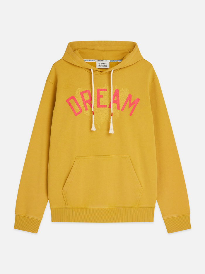 Front Artwork Washed Regular-Fit Hoodie