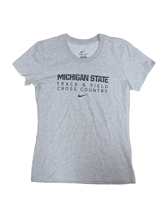 Nike Gray Dri-Fit Track & Field Cross Country T-Shirt Women's Size L #2