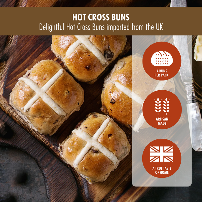 Hot Cross Buns: 4 per Pack