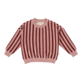 House of Jamie | Frill sweatshirt | Ruby stripes (velvet)