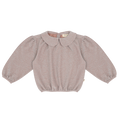House of Jamie | Puff balloon collar jumper | Mauve rose (lurex)