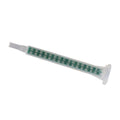 Infinity Bond MAQ 05-16L square-body static mixer with bayonet inlet and Luer Lock tip, designed for 50ml cartridges dispensing at 1:1 and 2:1 ratios.