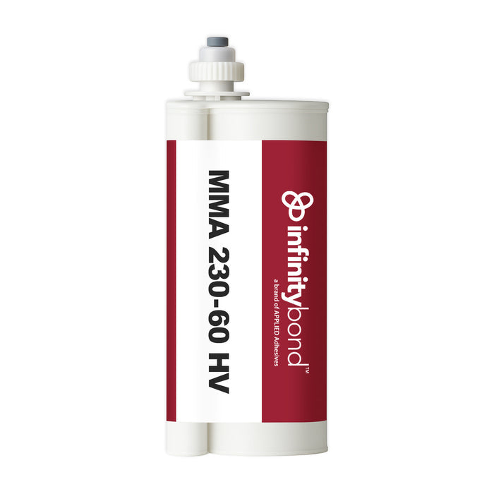 High-viscosity 10:1 methacrylate adhesive – Infinity Bond MMA 230-60 HV 490 ml F-System Cartridge for metals and plastics