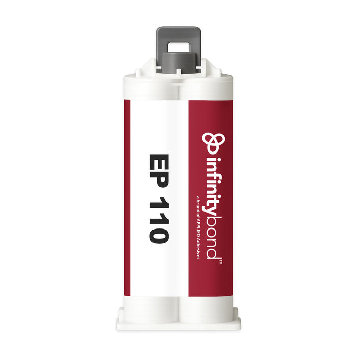 Maximum-strength clear epoxy adhesive – EP 110 50 ml Cartridge, 1:1 ratio, fast 8–12 min working time for metals and glass