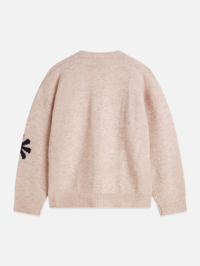 Intarsia Oversized-Fit Cardigan