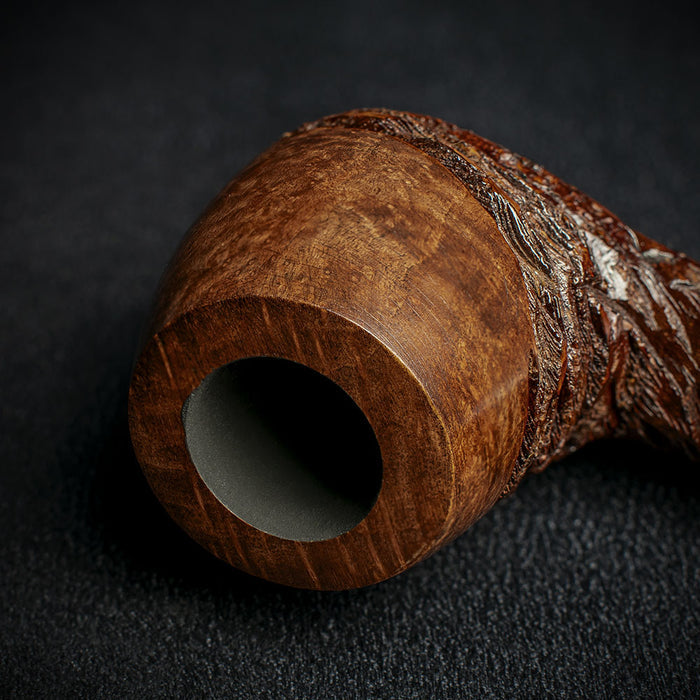 Jean Claude Rustic Wave 9mm Filter Briar Smoking Pipe - Shape 04