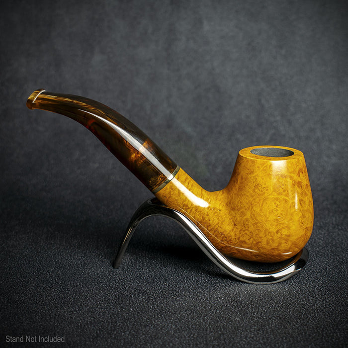 Jean Claude 9mm Filter Tortoise Shell Briar Smoking Pipe - Shape 03