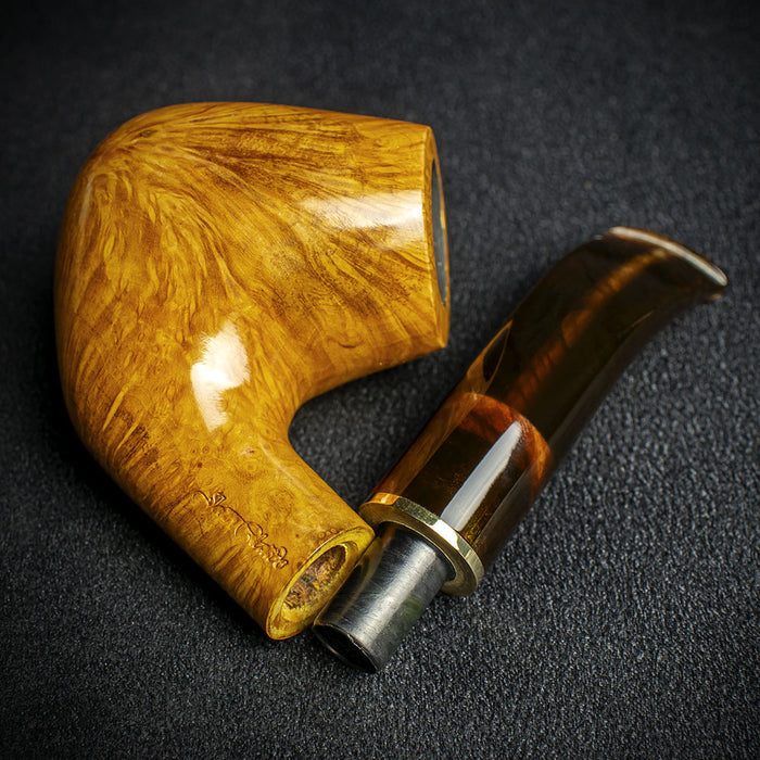 Jean Claude 9mm Filter Tortoise Shell Briar Smoking Pipe - Shape 03